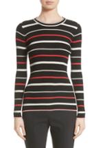 Women's St. John Collection Multicolor Stripe Knit Top, Size - Black