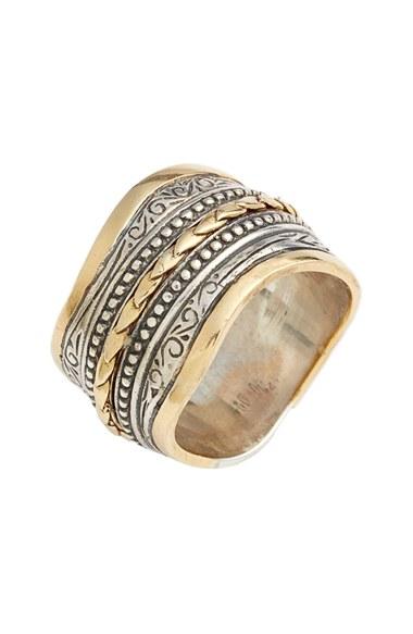 Women's Konstantino 'hebe' Wavy Etched Band Ring