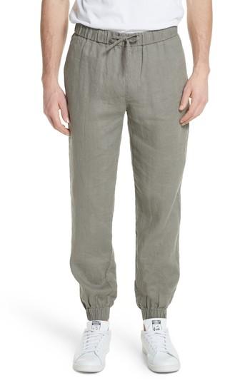 Men's Onia Rick Linen Jogger Pants - Green