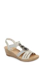 Women's Rieker Antistress 'fanni' Wedge Sandal -7.5us / 38eu - Metallic