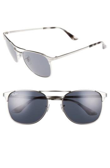 Women's Ray-ban Standard Icons Signet 55mm Retro Sunglasses - Shiny Black
