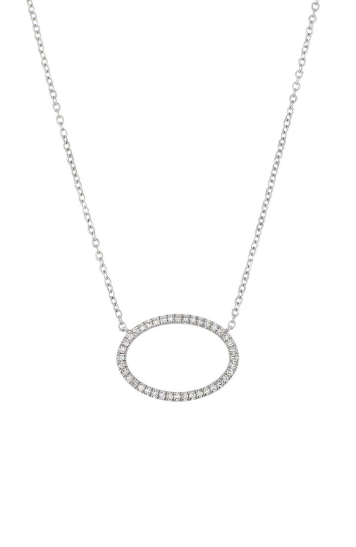 Women's Carriere Diamond Horizontal Open Oval Pendant Necklace (nordstrom Exclusive)