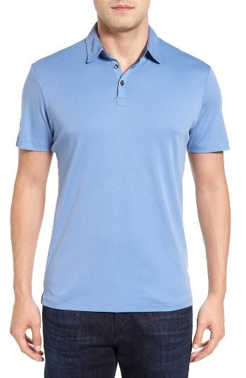 Men's Robert Barakett Batiste Pima Cotton Polo, Size - Blue