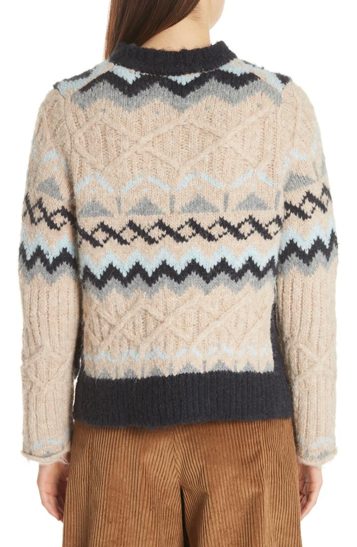 Women's See By Chloe Fair Isle Wool Blend Sweater