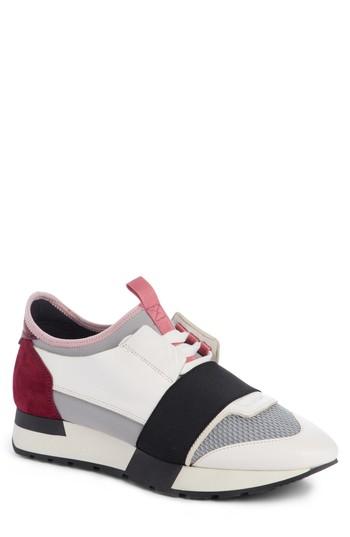 Women's Balenciaga Mixed Media Trainer Sneaker Us / 39eu - Red