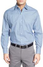 Men's Peter Millar Regular Fit Plaid Sport Shirt - Blue