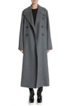 Women's Stella Mccartney Edwina Long Double Breasted Wool Blend Coat Us / 38 It - Grey