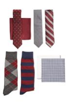Men's The Tie Bar Large Burgundy Style Box, Size - Red