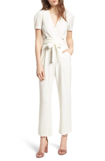 Women's Dee Elly Surplice Jumpsuit - White