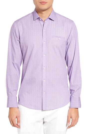 Men's Zachary Prell Mcdesmond Trim Fit Print Sport Shirt