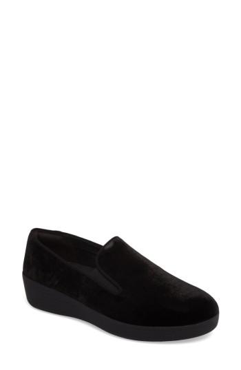 Women's Fitflop Superskate Slip-on Sneaker M - Black