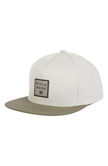 Men's Billabong Stacked Snapback Baseball Cap - Grey