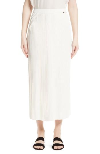 Women's St. John Collection Pleated Knit Midi Skirt