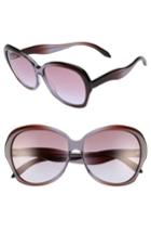Women's Victoria Beckham Happy 60mm Butterfly Sunglasses - Bordeaux Grey
