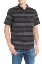 Men's Hurley Stripe Oxford Shirt - Black