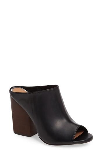 Women's Linea Paolo Gabby Block Heel Mule .5 M - Black