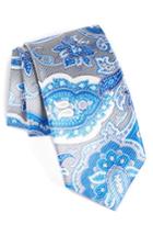 Men's David Donhaue Paisley Silk Tie, Size - Grey
