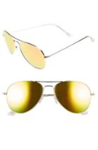 Women's Diff Cruz 57mm Metal Aviator Sunglasses - Gold/ Gold