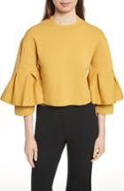 Women's Tibi Sculpted Tiered Sleeve Top