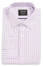 Men's Nordstrom Men's Shop Tech-smart Traditional Fit Stretch Check Dress Shirt .5 - 32/33 - Purple