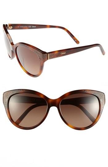 Chloe 'suzanna' 56mm Cat's Eye Sunglasses Tortoise