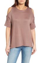 Women's Bobeau High/low Cold Shoulder Sweatshirt