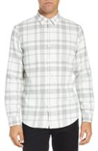 Men's Calibrate Brushed Plaid Sport Shirt - White