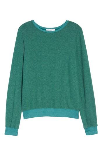 Women's Wildfox 'baggy Beach Jumper' Pullover, Size - Green