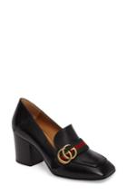 Women's Gucci Peyton Block Heel Pump .5us / 35.5eu - Black