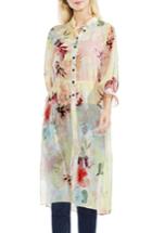Women's Vince Camuto Faded Blooms Side Tie Tunic - Yellow
