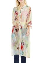 Women's Vince Camuto Faded Blooms Side Tie Tunic - Yellow