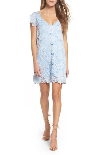 Women's Bb Dakota 'jacqueline' Lace Shift Dress - Blue