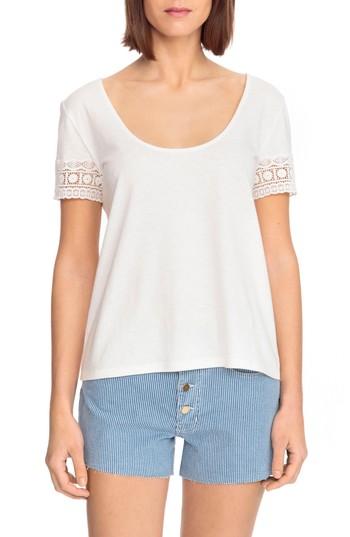 Women's Sezane Levi Crochet Cuff Tee - White