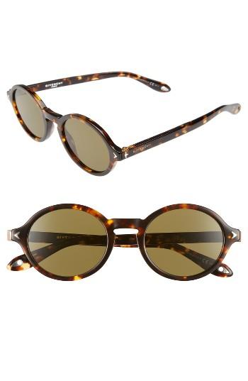 Women's Givenchy 50mm Round Sunglasses - Havana Brown