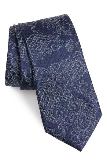 Men's Calibrate Dunsford Paisley Silk Blend Tie, Size - Blue