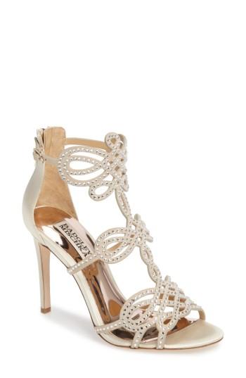 Women's Badgley Mischka Teri Sandal .5 M - Ivory