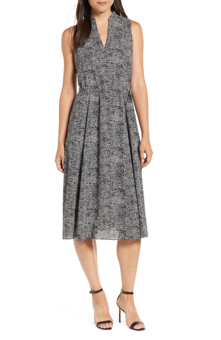 Women's Anne Klein Sleeveless Print Midi Dress