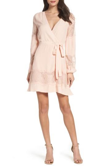 Women's Bb Dakota Shawna Crepe Wrap Dress - Pink