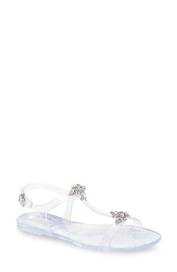 Women's Badgley Mischka Belize Crystal Embellished Flat Sandal