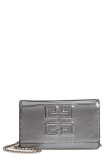 Women's Givenchy Embleme Wallet On Chain - Metallic