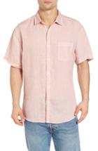 Men's Original Paperbacks Rome Trim Fit Linen Sport Shirt - Pink