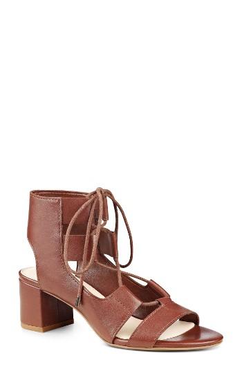 Women's Nine West Serrah Lace-up Sandal M - Brown