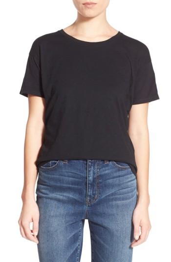 Women's Madewell 'whisper' Cotton Crewneck Tee, Size - Black
