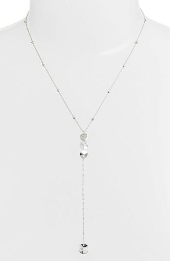 Women's Argento Vivo Flat Disc Y-necklace