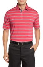 Men's Bobby Jones Xh2o Wren Heather Stripe Polo, Size - Pink