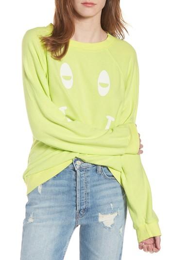 Women's Wildfox Sleepy Smiley Sommers Sweatshirt