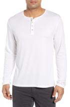 Men's Stone Rose Trim Fit Henley, Size - White