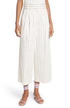 Women's Tibi Bianca Stripe Crop Pant - Ivory
