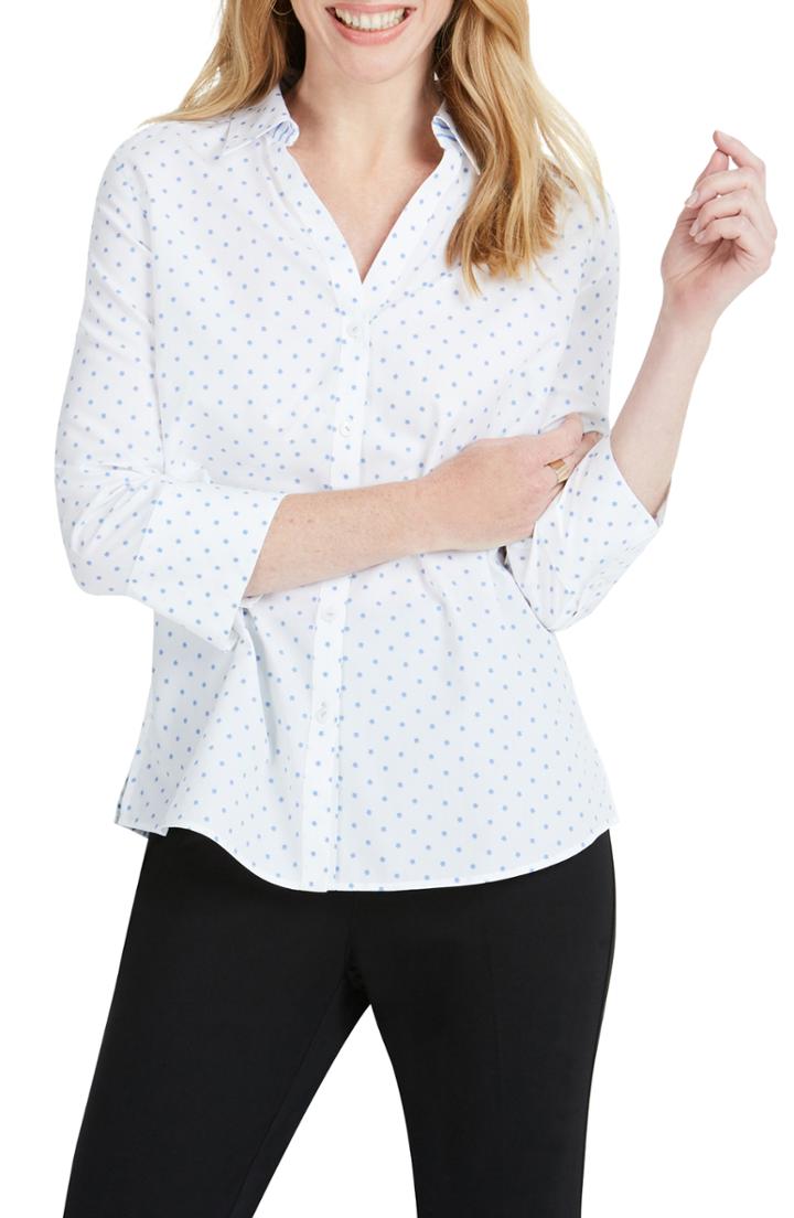 Women's Foxcroft Mary Star Dot Shirt - Blue