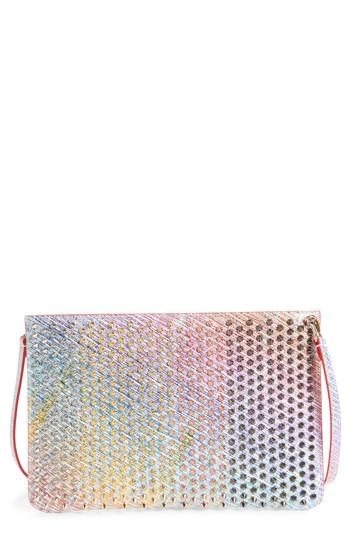Christian Louboutin Loubiclutch Suede Unicorn Crossbody Clutch -